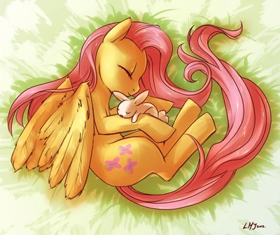 fluttershy, freundschaft, klein, magie, mlp