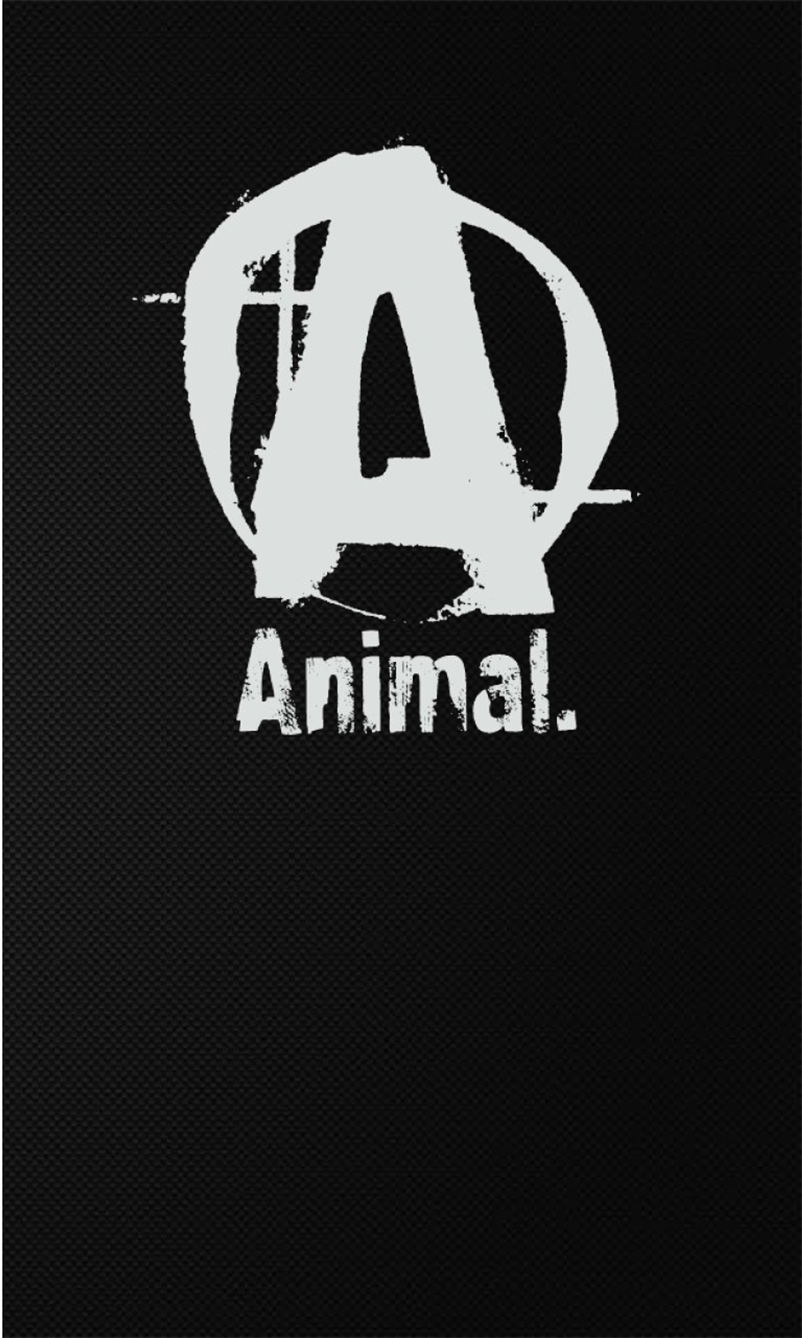 Une photo en noir et blanc d'un logo avec le mot 'animal' (1020, animal, marque, salle de sport, logo)