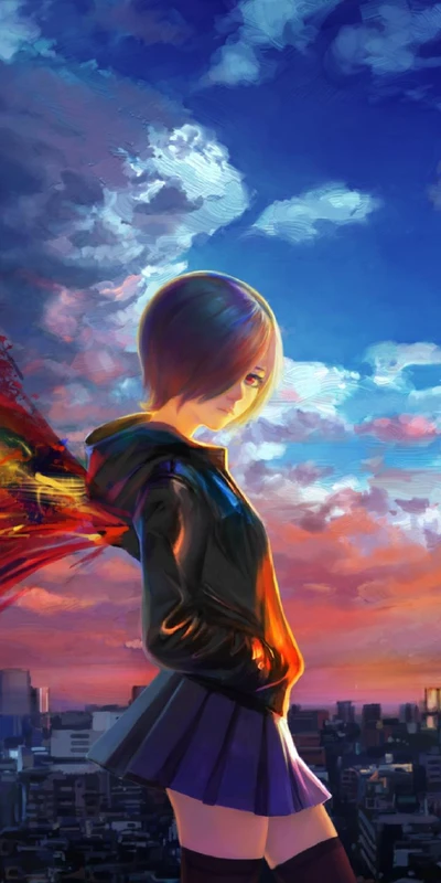 anime, balle, noir, bleu, enfants