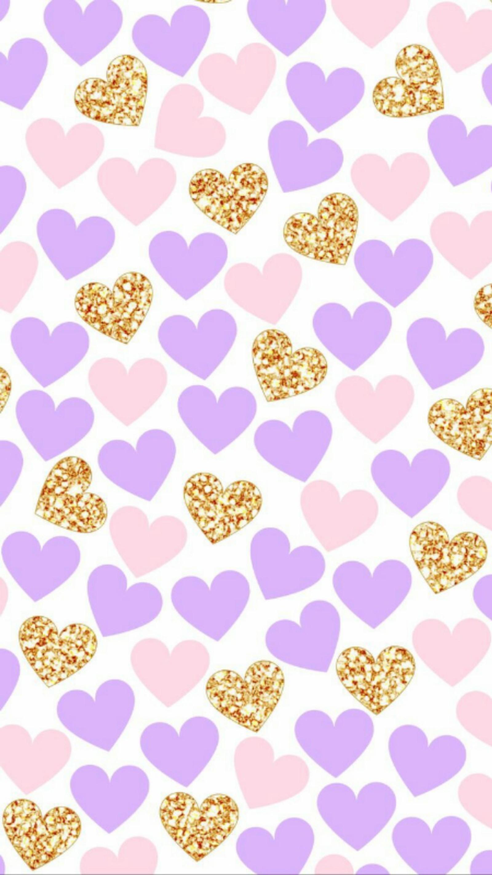 A close up of a pattern of hearts on a white background (love, pretty)