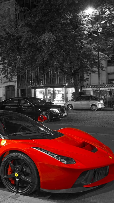 engine, ferrari, red, speed, supercar