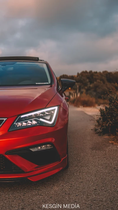 Seat Leon rouge frappant : une vitrine automobile époustouflante