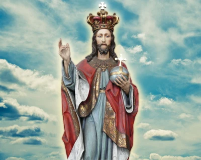 bendición, buen, santo, jesús, afortunado