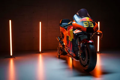 KTM RC16 MotoGP мотоцикл - 2021 Красный бык Рейсинг издание в динамическом освещении