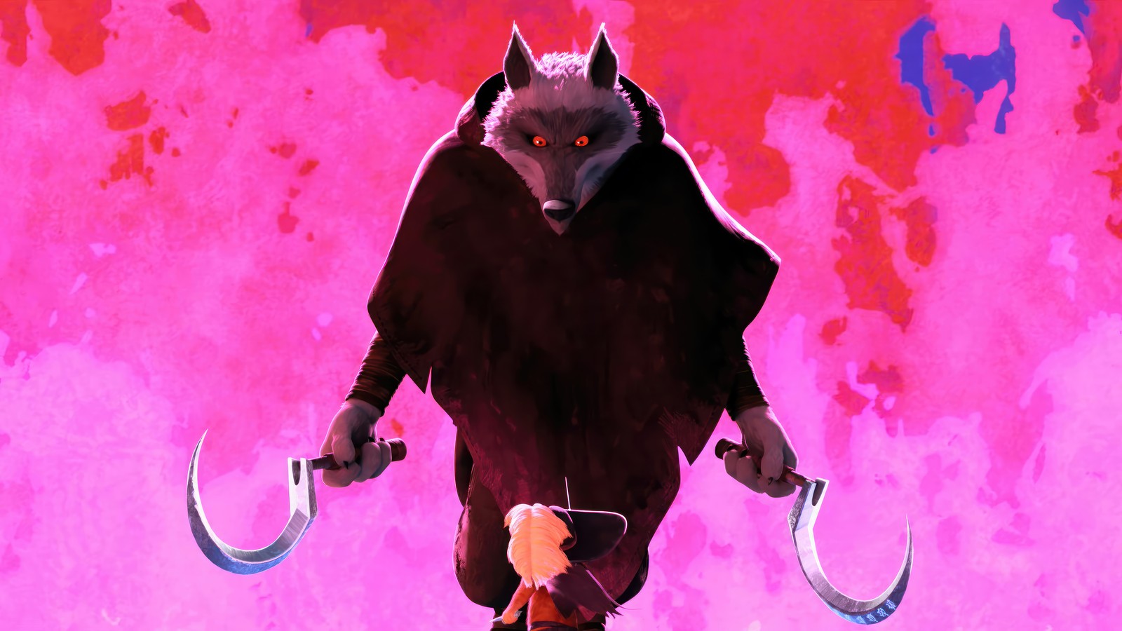 wolf, puss in boots the last wish, animated, animation, movie wallpaper