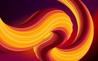 Vibrant Orange Swirls in Abstract Harmony