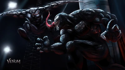 Venom se enfrenta a Riot en un oscuro enfrentamiento de Marvel