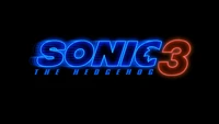 Logo de Sonic le Hérisson 3 sur fond noir - Sortie du film 2024