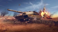 Action intense sur le champ de bataille dans World of Tanks - Fond d'écran 4K