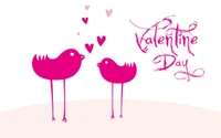 Pink Love Birds for Valentine's Day