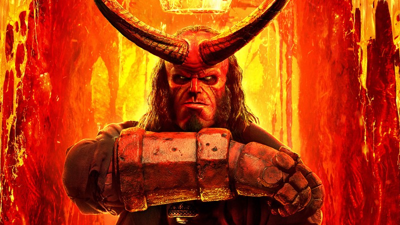 Хеллбой из фильма хеллбой (хеллбой, hellboy, хеллбой 2019, hellboy 2019, фильм)