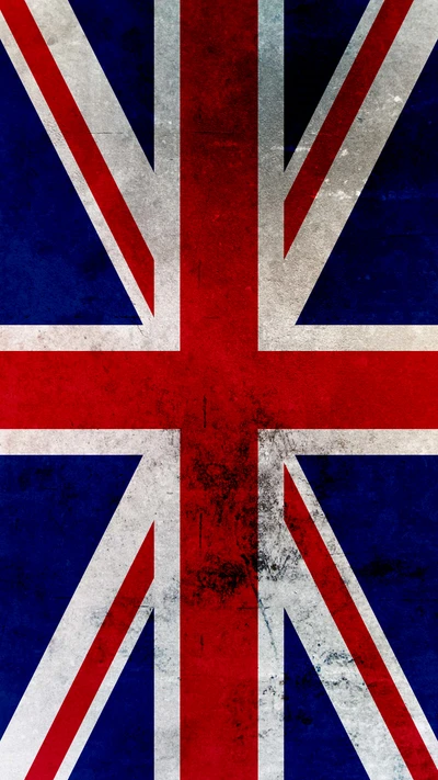 Grunge Union Jack: Ein abgenutzter britischer Flaggenhintergrund