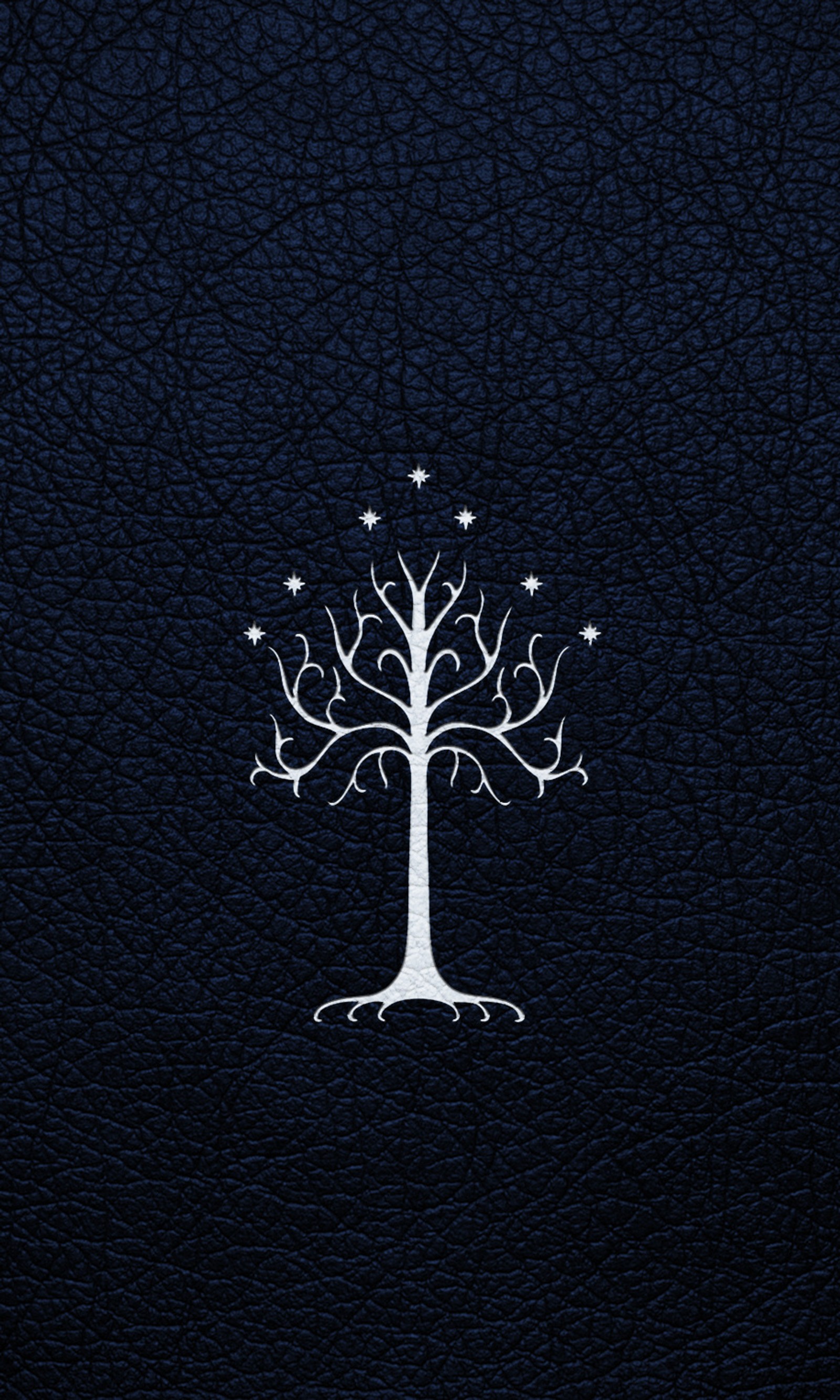 A close up of a white tree on a black leather background (peace, tree)