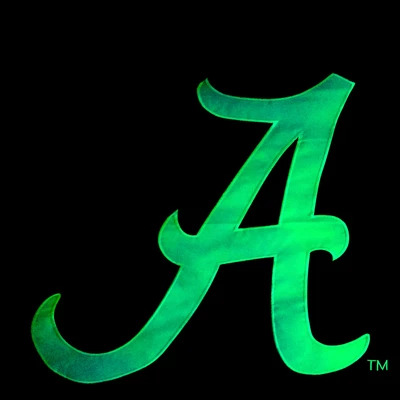 Logo "A" illuminé symbolisant les fans de sport de l'Alabama