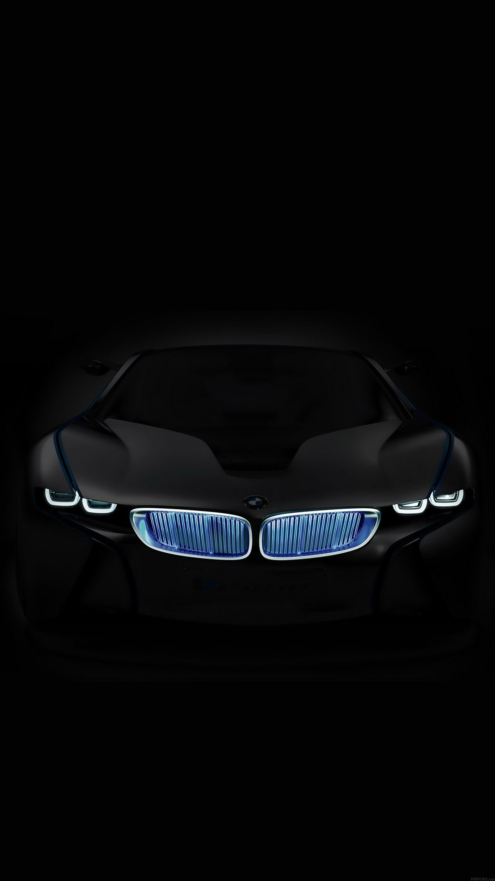 Bmw vision vision concept car in the dark (black, bmw, cars, dark, logos)