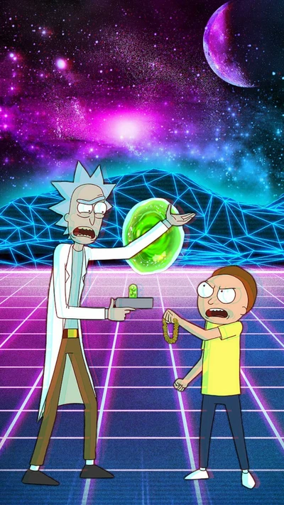 80s, rad, retro, rick y morty, rick and morty