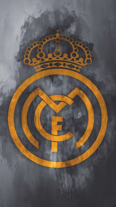 Real Madrid-Logo auf einem strukturierten Hintergrund