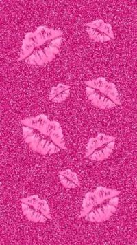 kiss, lips, love, pink wallpaper