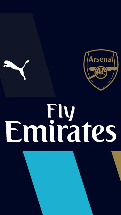 Logo de l'équipe de football Arsenal avec le branding Puma et Emirates