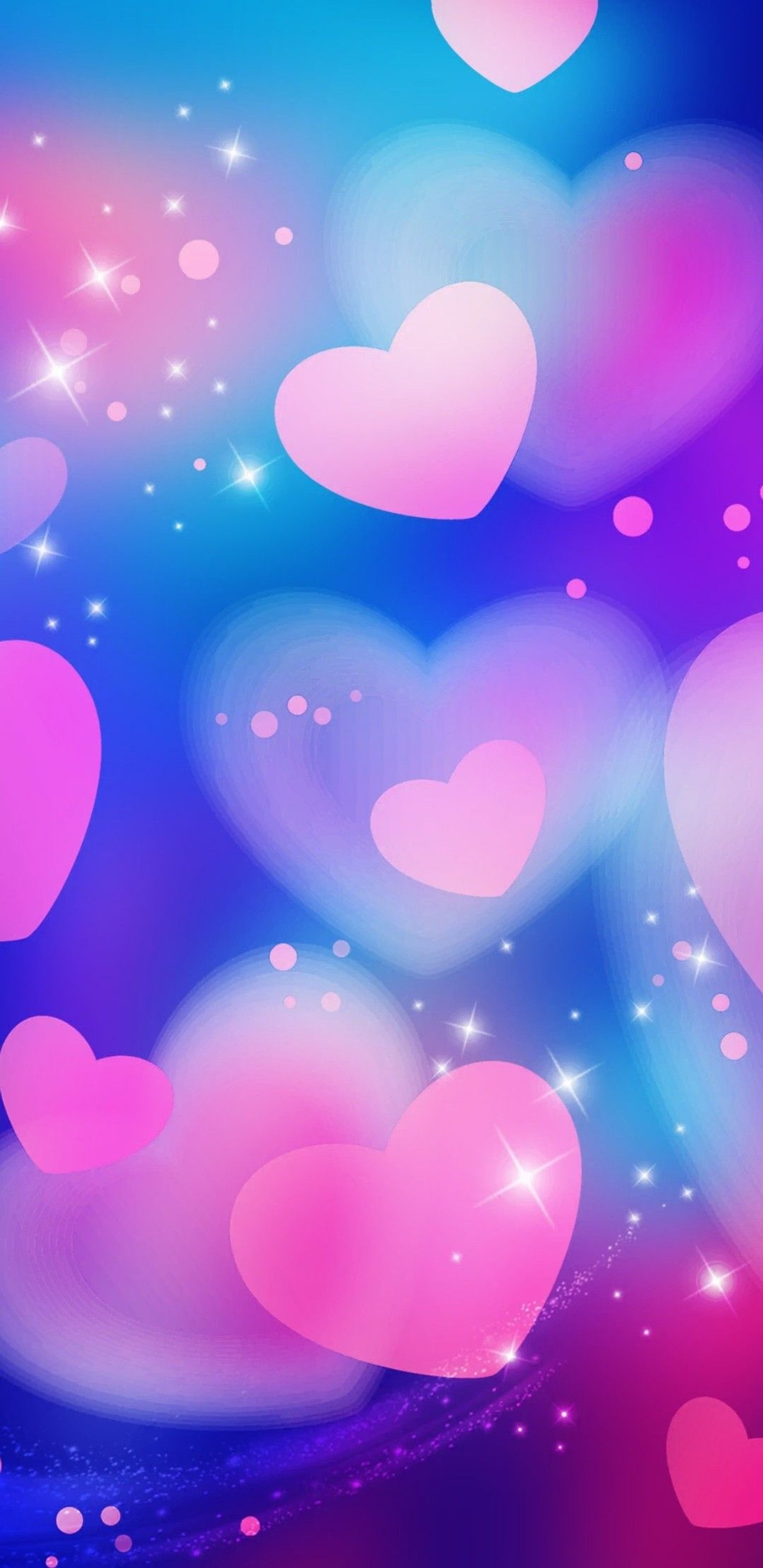 There are many hearts that are flying in the air (color, love, heart, glitter)