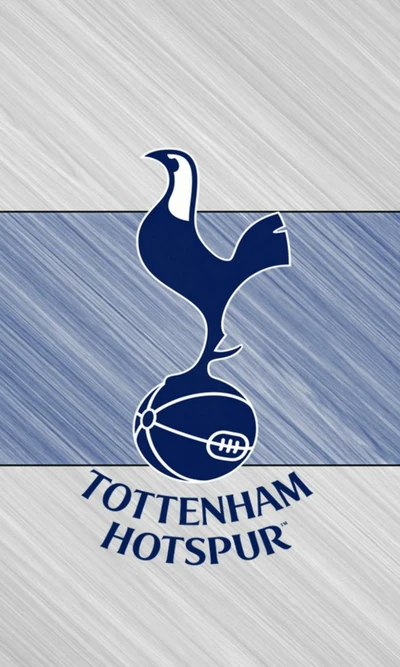 Tottenham Hotspur-Logo auf einem gebürsteten Hintergrund