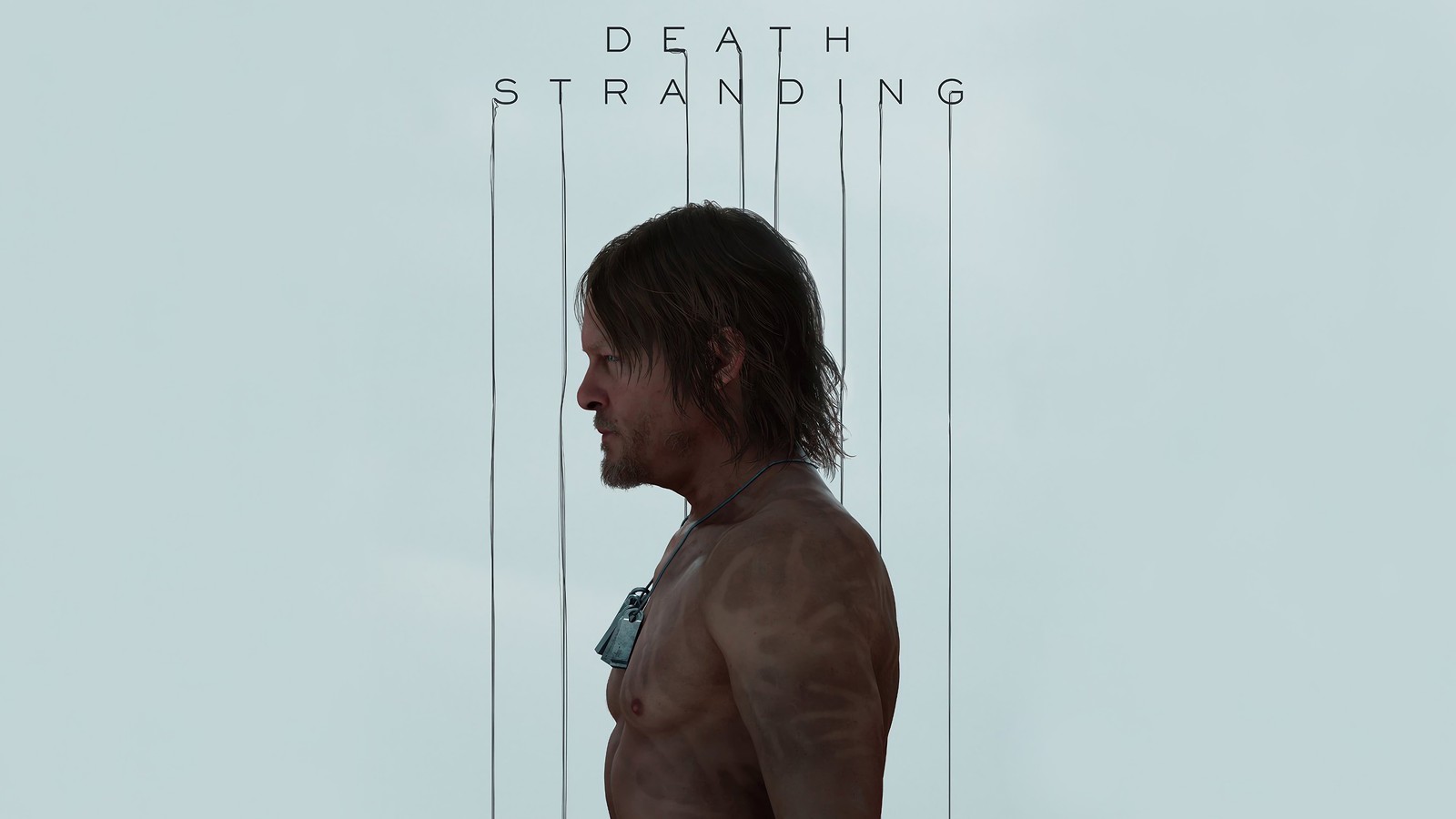 Крупный план мужчины в рубашке, стоящего перед небом (death stranding, видеоигра, норман ридус, norman reedus)