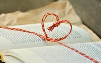 open book, heart symbol, gift, selective focus, 5k