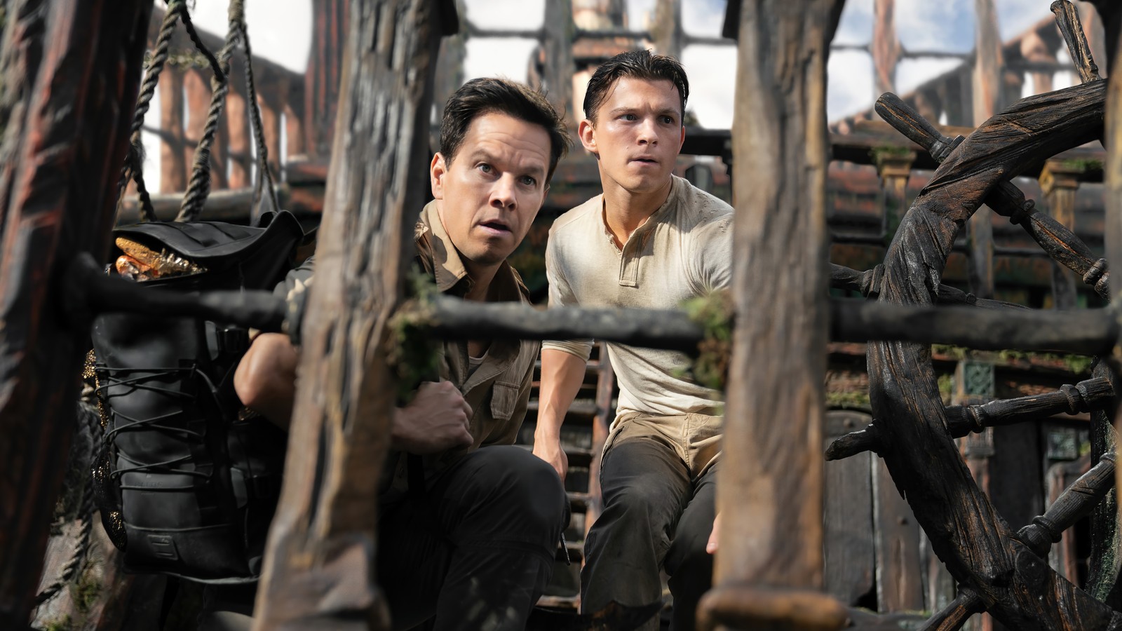 uncharted movie, 2022, tom holland, mark wahlberg, movie Download Wallpaper