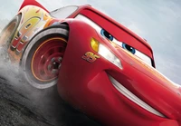 Lightning McQueen in Action - Cars 3 4K Wallpaper