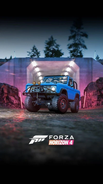 Ford Bronco en Forza Horizon 4: Aventura Off-Road Bajo Luces Neón