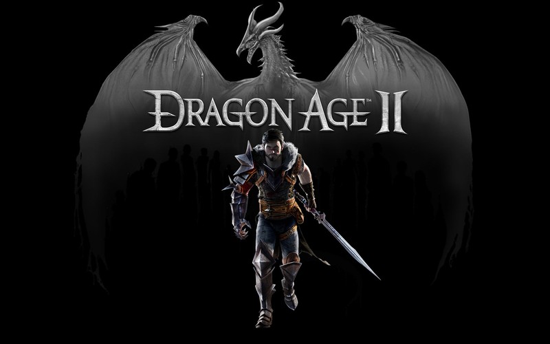 Обои dragon age ii hd (воин, дракон, сверхъестественное существо, меч, вымирание)