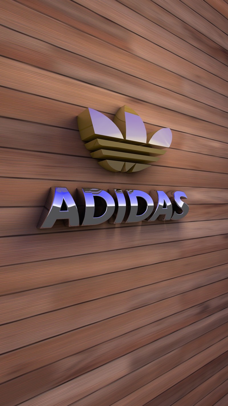 Арабская деревянная стена с логотипом adidas и надписями на ней (логотип, обои)