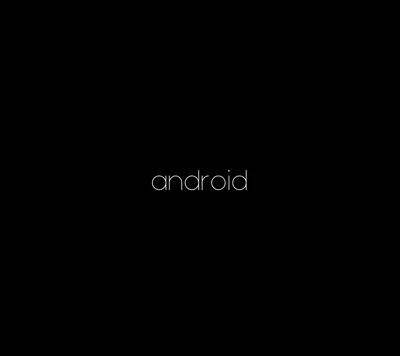 Logotipo "Android" estilizado em fundo preto