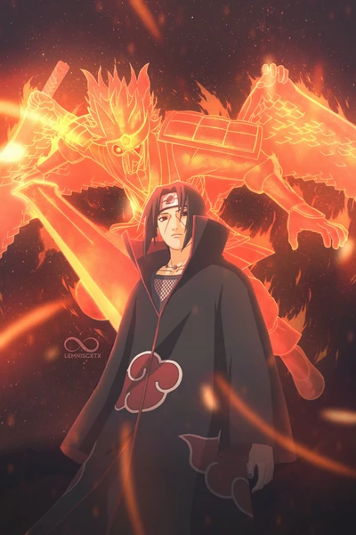 Itachi Uchiha et Tanjiro : Une fusion anime enflammée