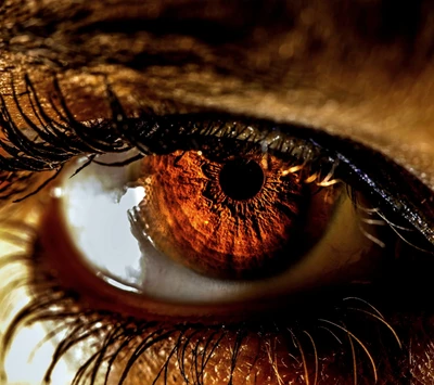 Haunting Gaze: Close-up of an Intense Eye