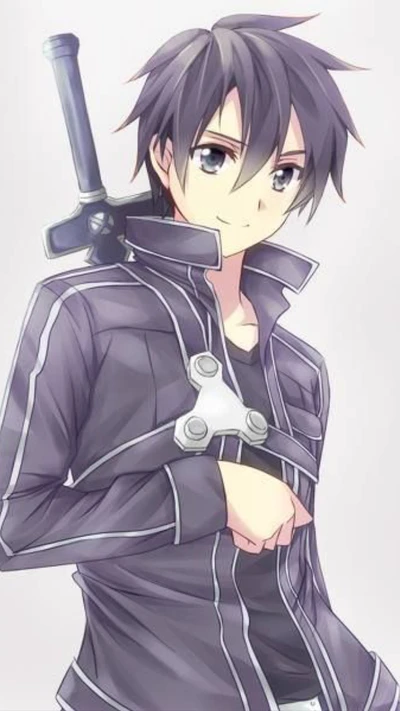 Kirito de Sword Art Online: Arte de anime elegante con espada