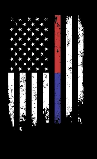 thin red, thin blue, police, firefighters, flag