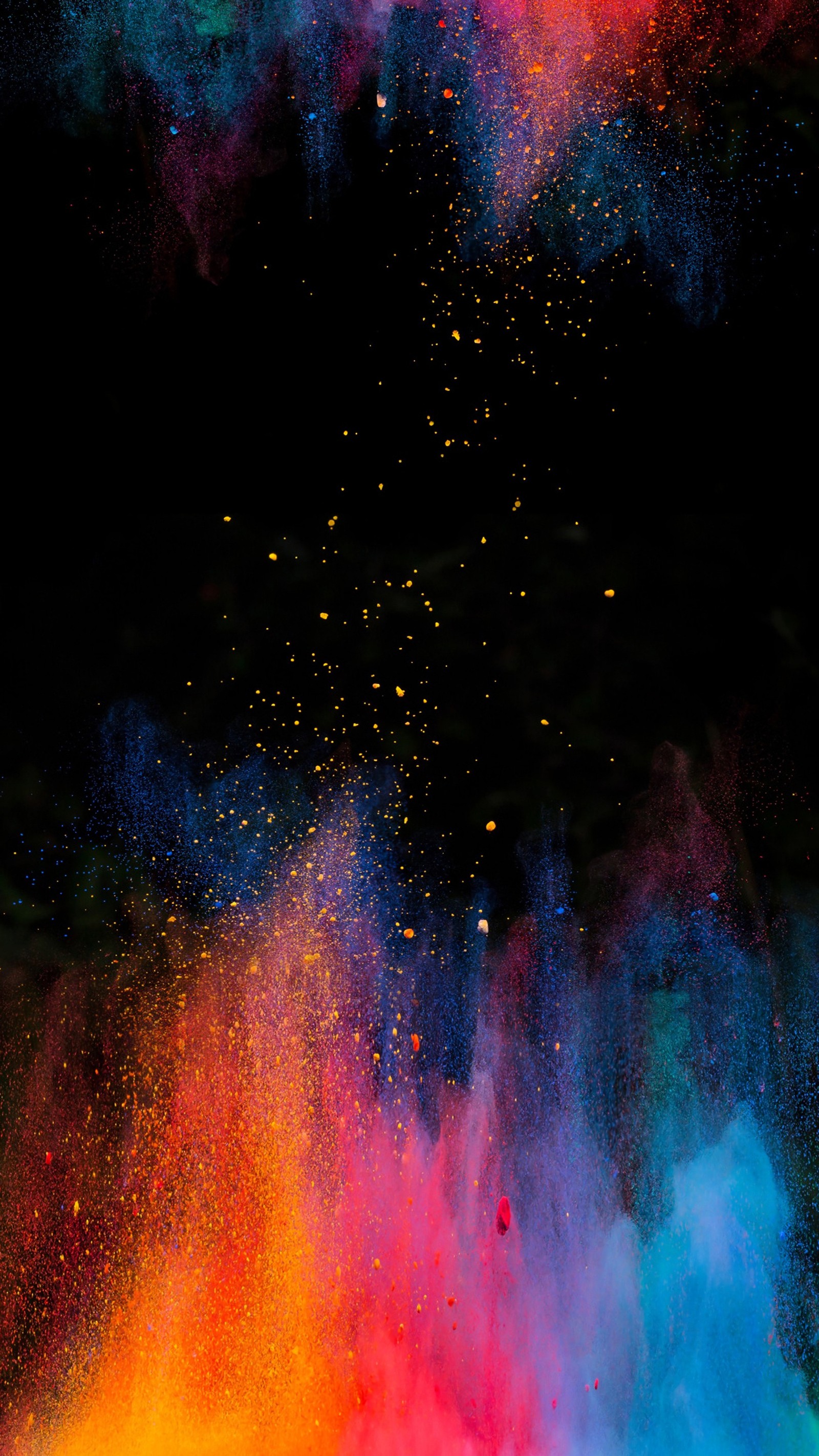 A close up of a colorful powder cloud is in the air (abstract, art, mimixstyle)