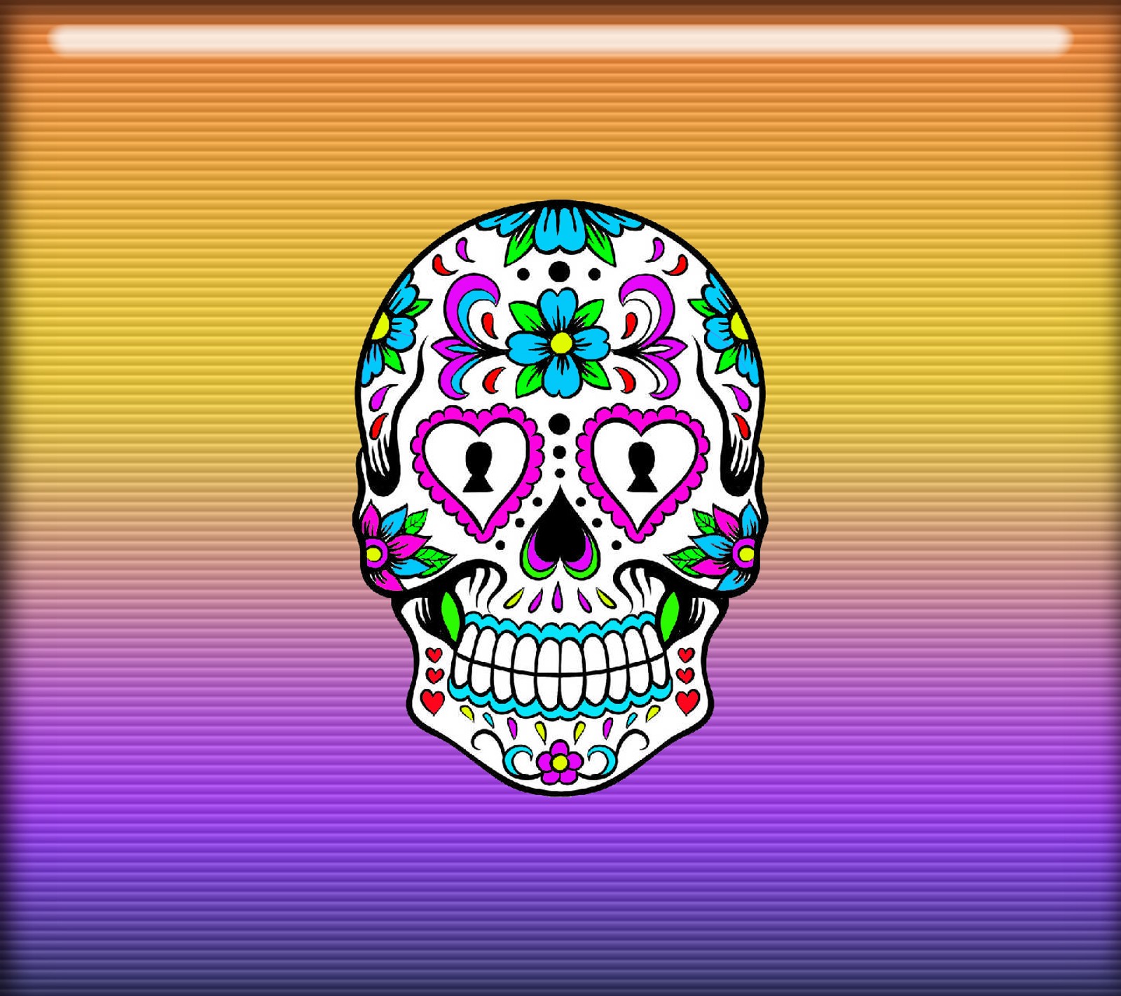 Un primer plano de una calavera colorida con un diseño floral (grúa, mexicano, méxico, calavera)