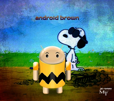 android, cachorro, snoopy