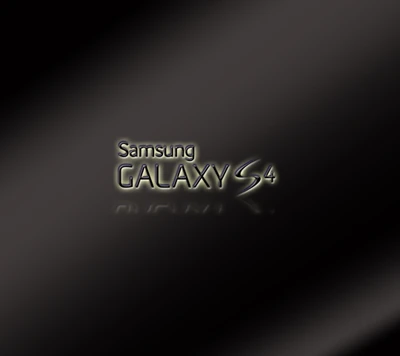 Logo de Samsung Galaxy S4 sobre un fondo negro elegante