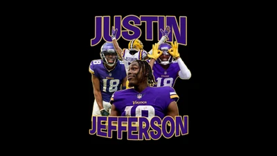 justin jefferson, vikingos de minnesota, minnesota vikings, 8k, receptor abierto