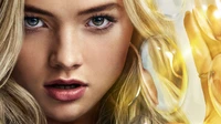 Portrait frappant d'une beauté blonde dans l'univers Marvel