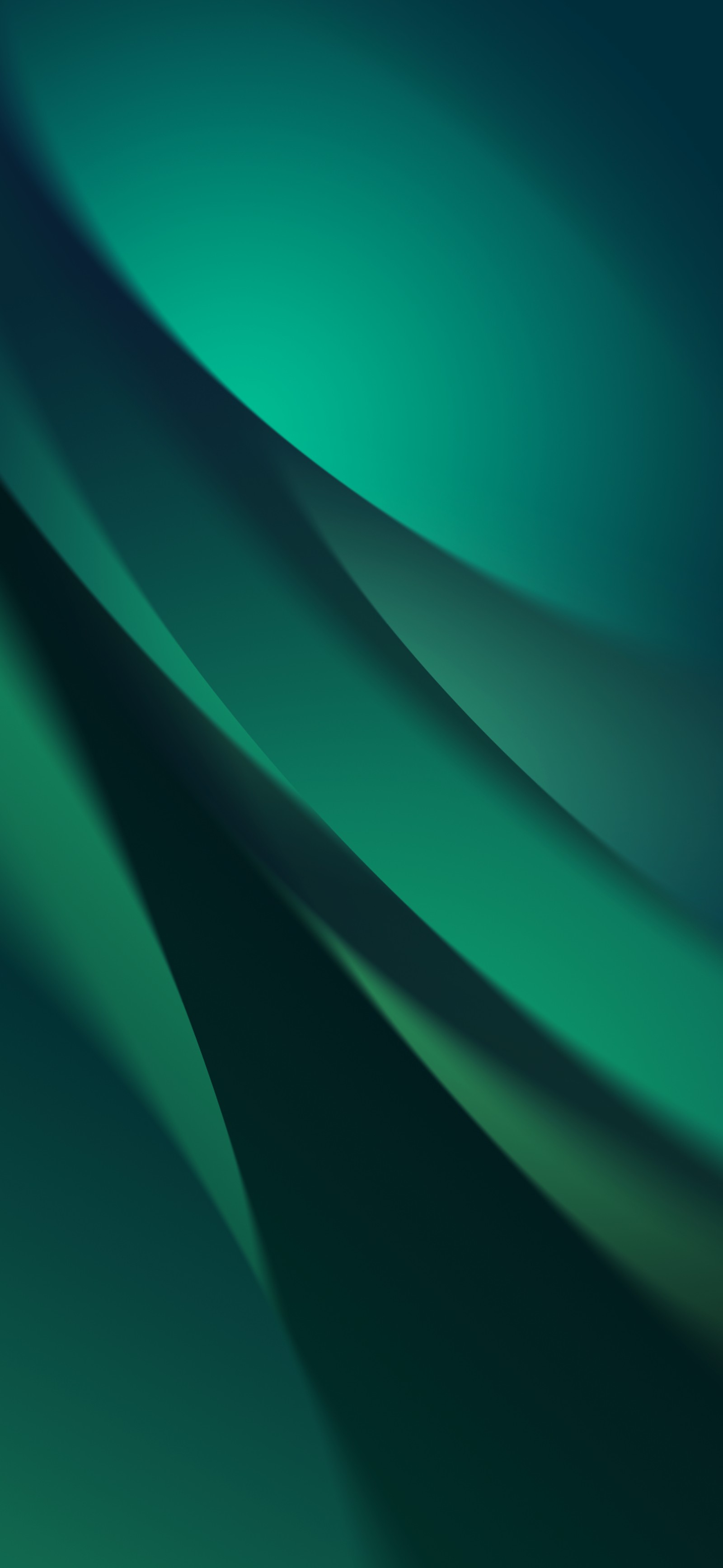 Abstract green and blue background with curved shapes (oppo, oppo r17 pro, smartphone, fhd, green)