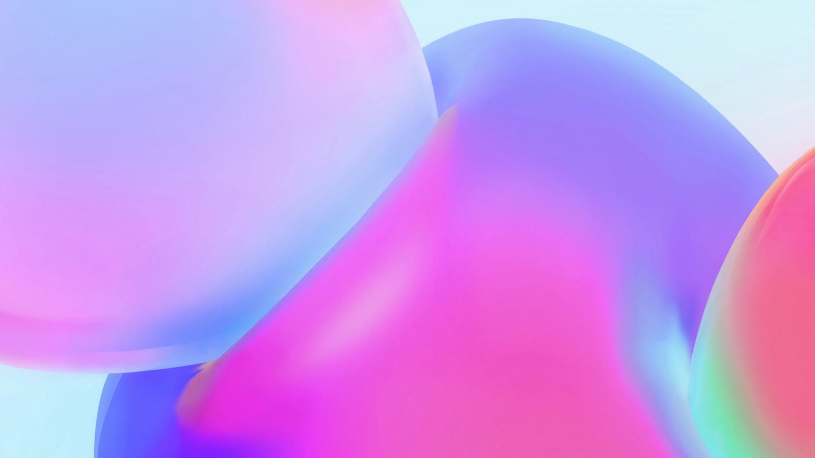 A close up of a bunch of balloons floating in the air (colorful, abstract, digital art)