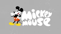 Arte de Caricatura de Mickey Mouse con Logo Icónico