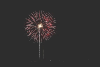 Vibrant fireworks lighting up the night sky, celebrating New Year's Eve.