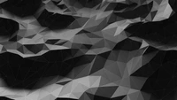 Monochrome Low Poly Geometric Landscape in Black and White