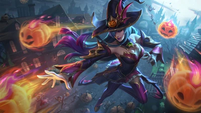 La peau envoûtante d'Halloween de Syndra dans League of Legends