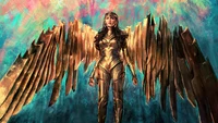 Wonder Woman in Golden Eagle Armor with Majestic Wings